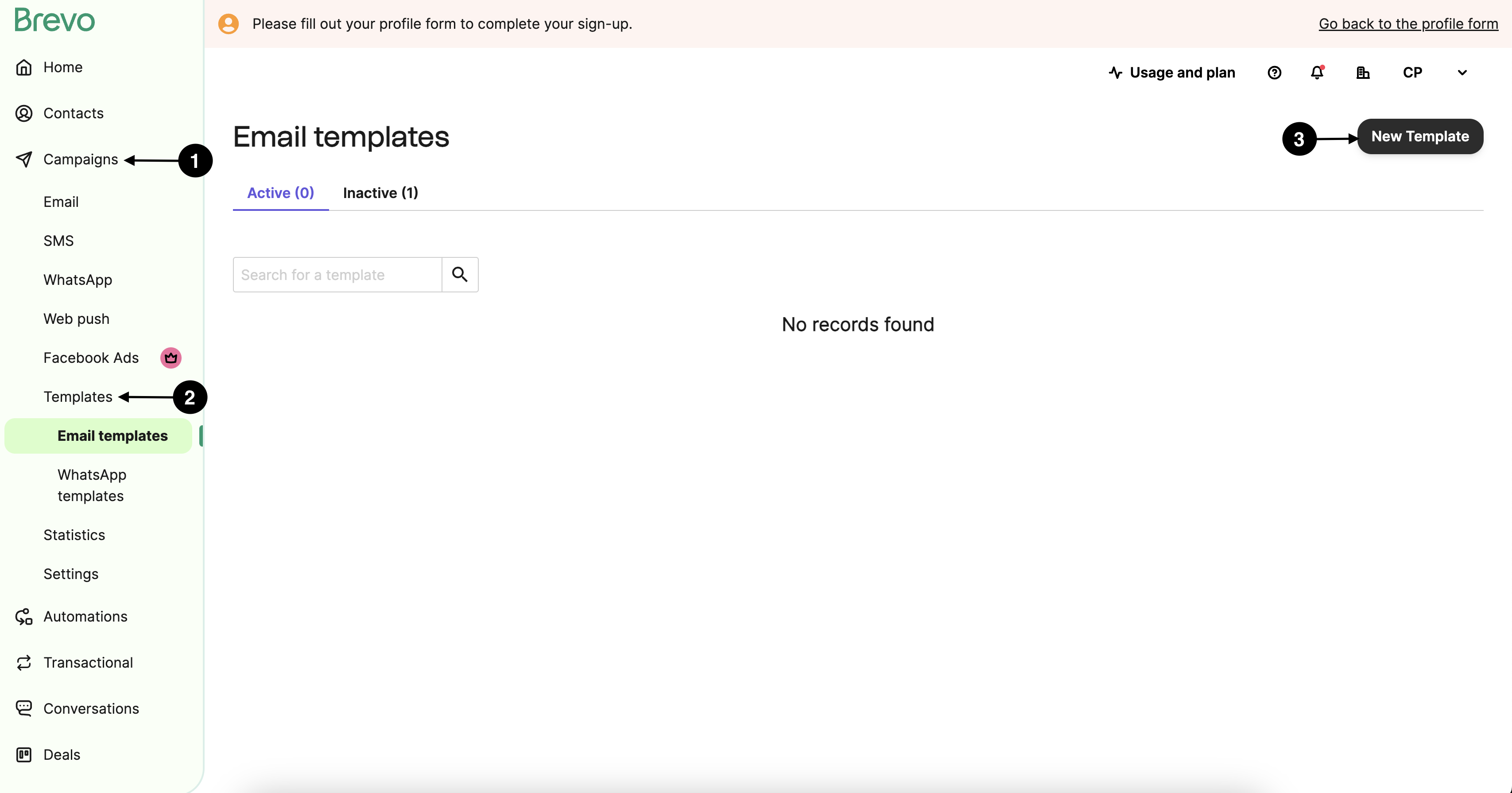 Brevo screenshot