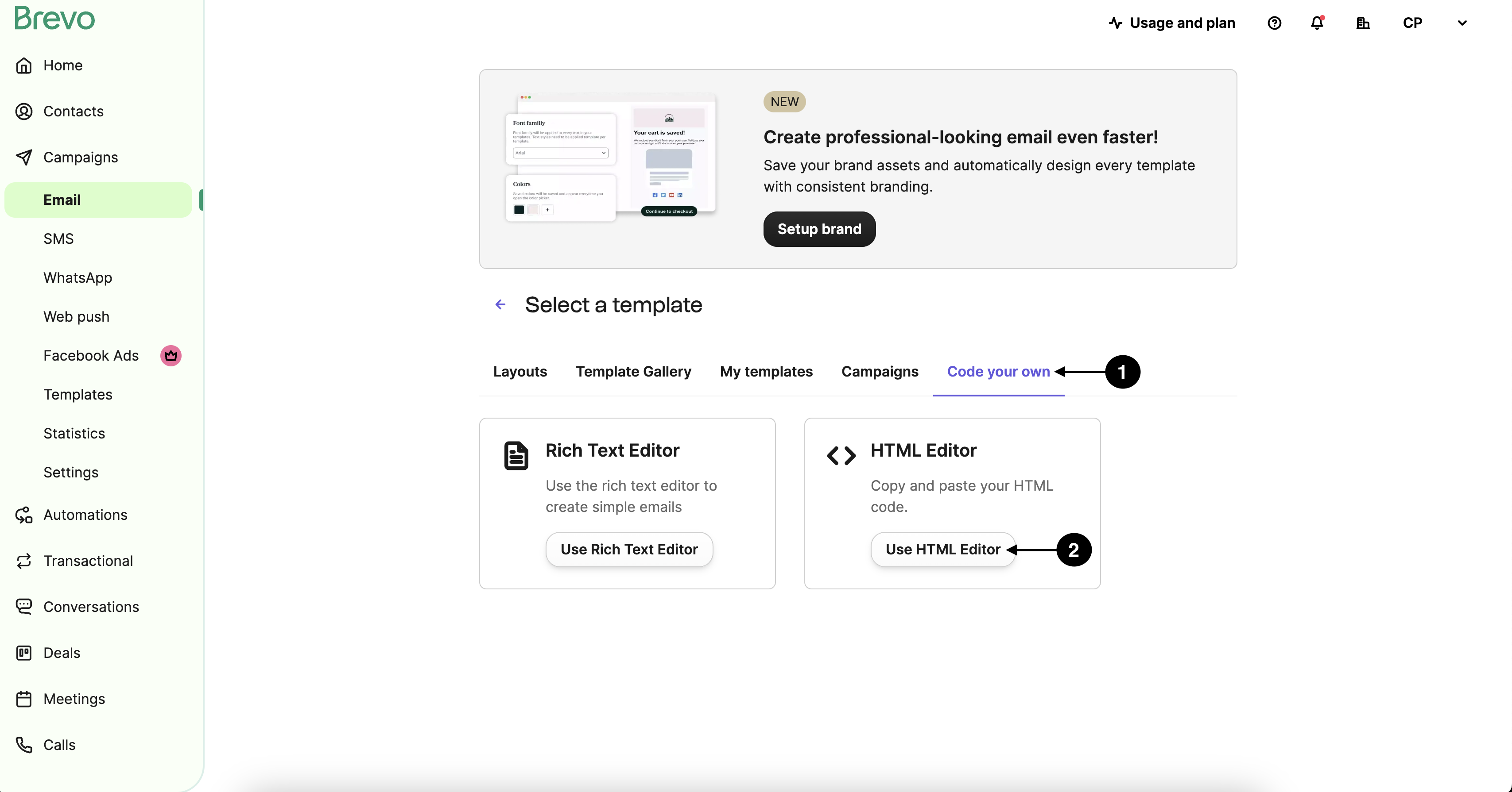 Brevo screenshot