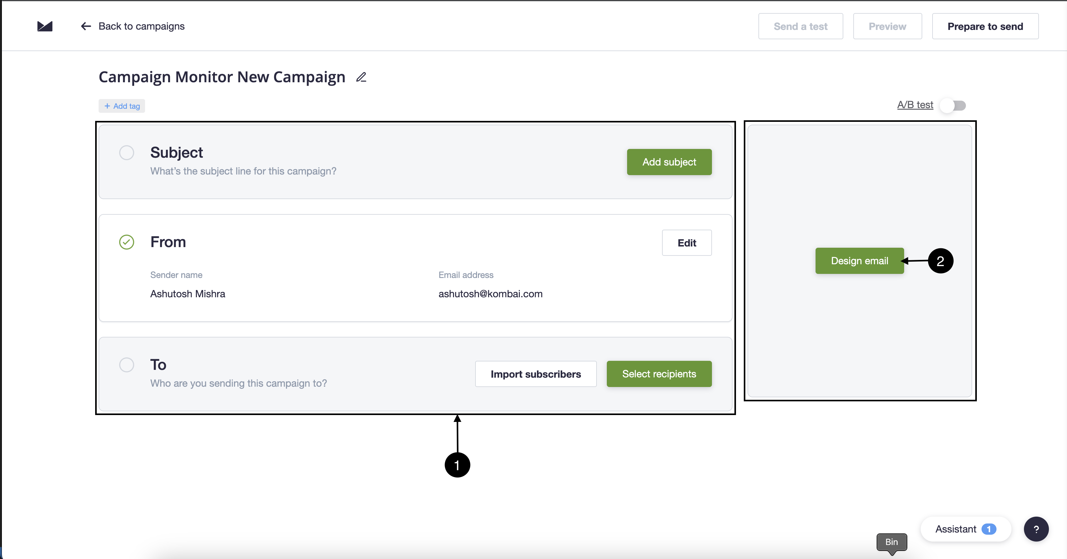 Campaign Monitor screenshot