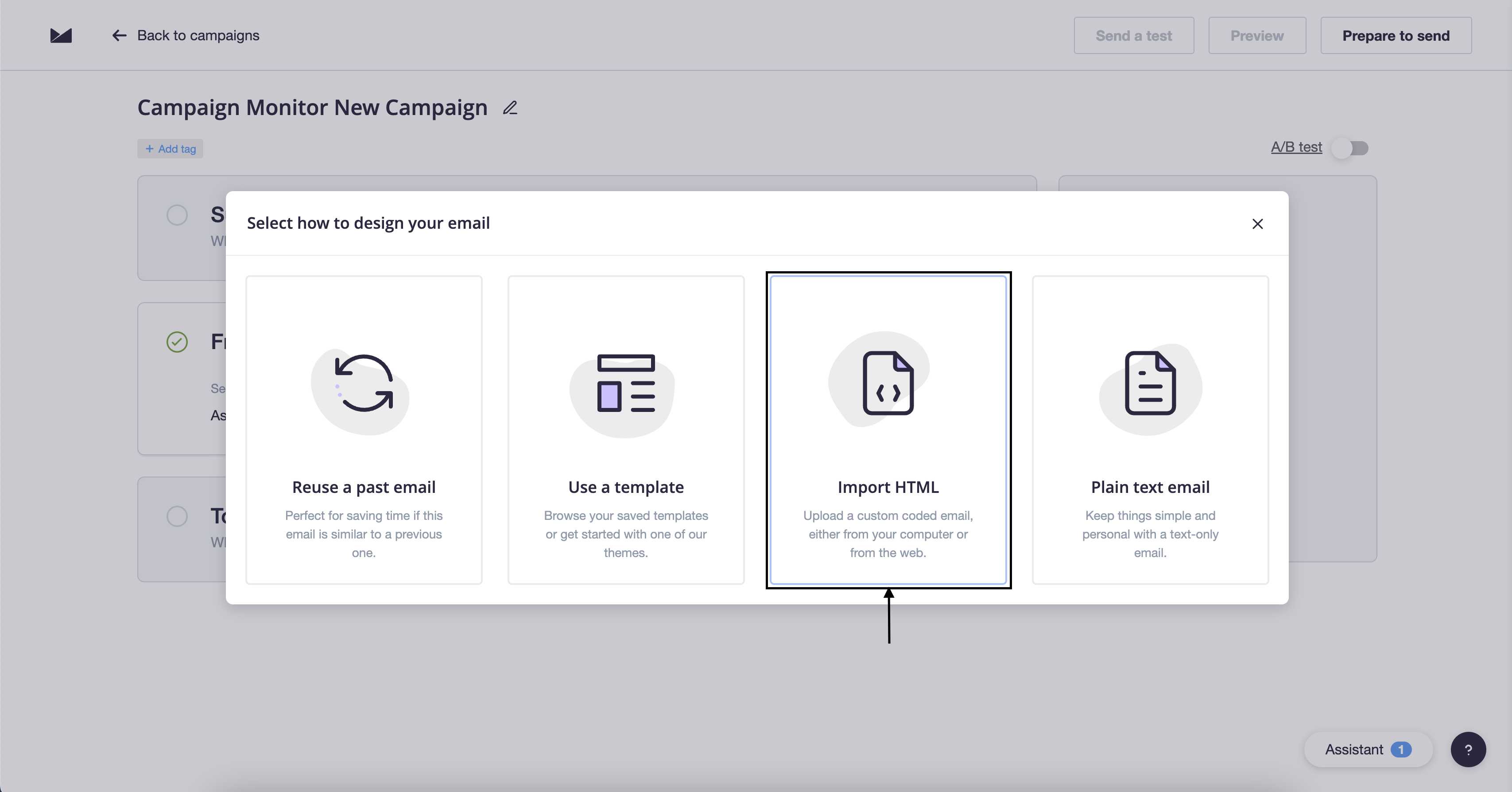 Campaign Monitor screenshot