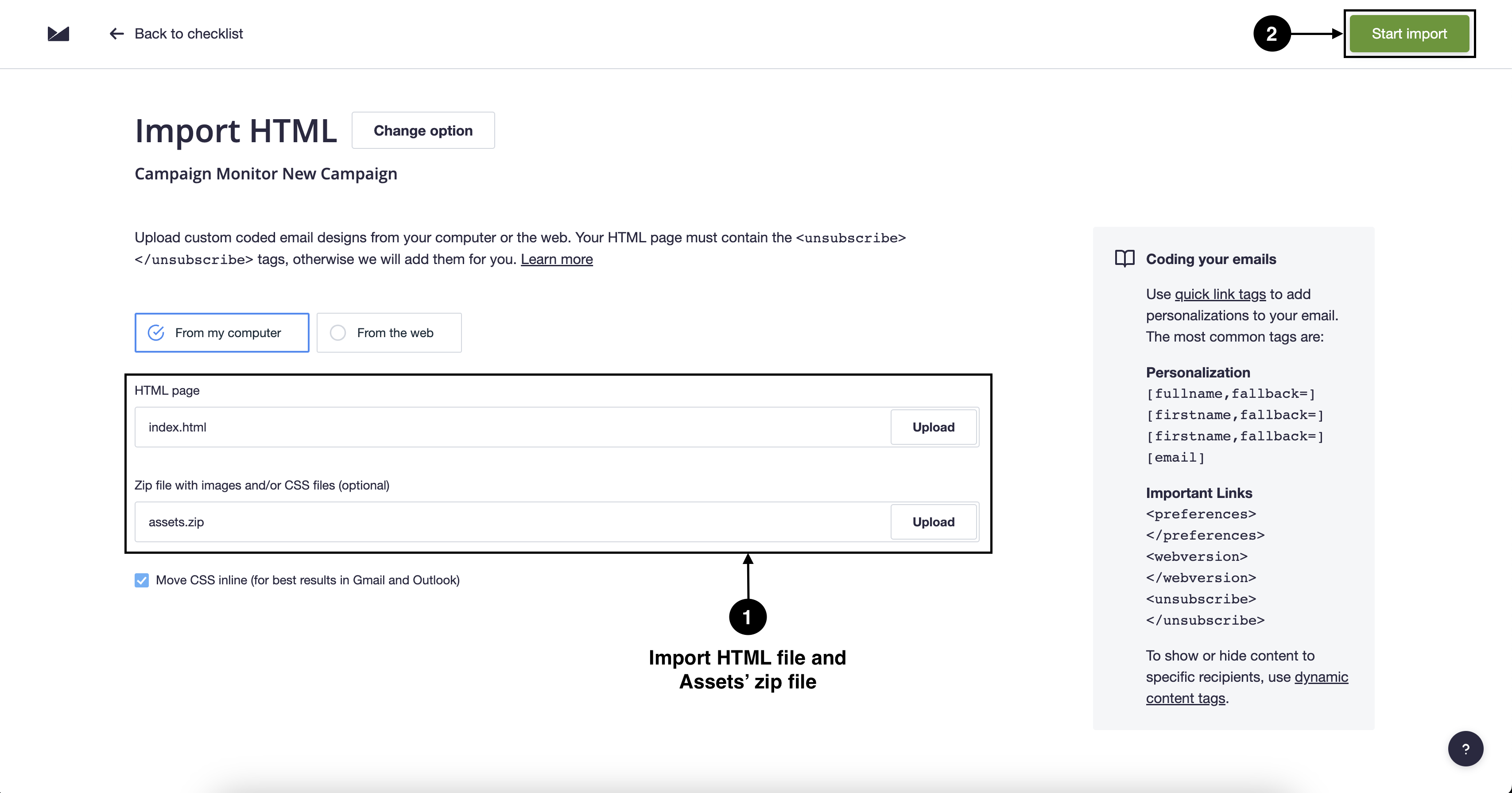 Campaign Monitor screenshot