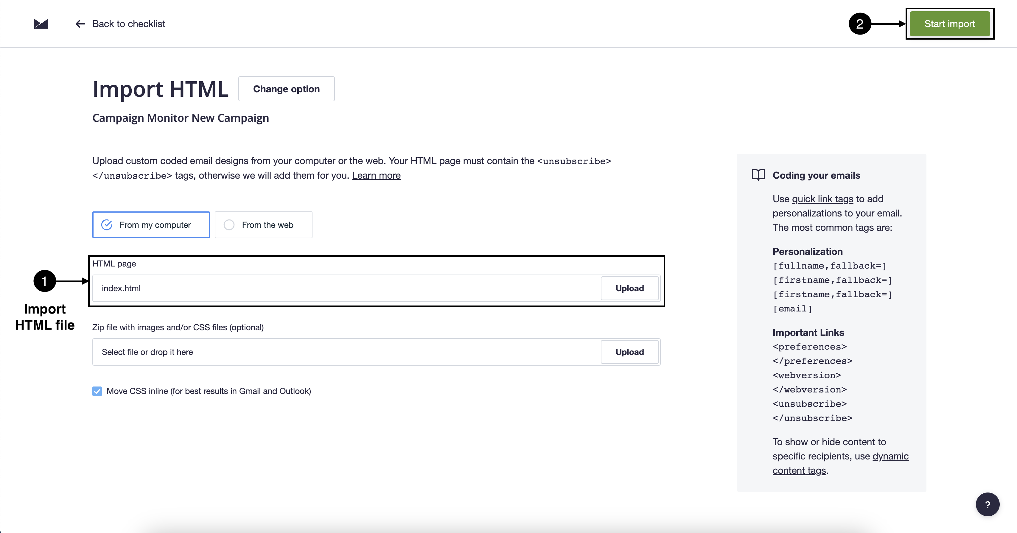 Campaign Monitor screenshot