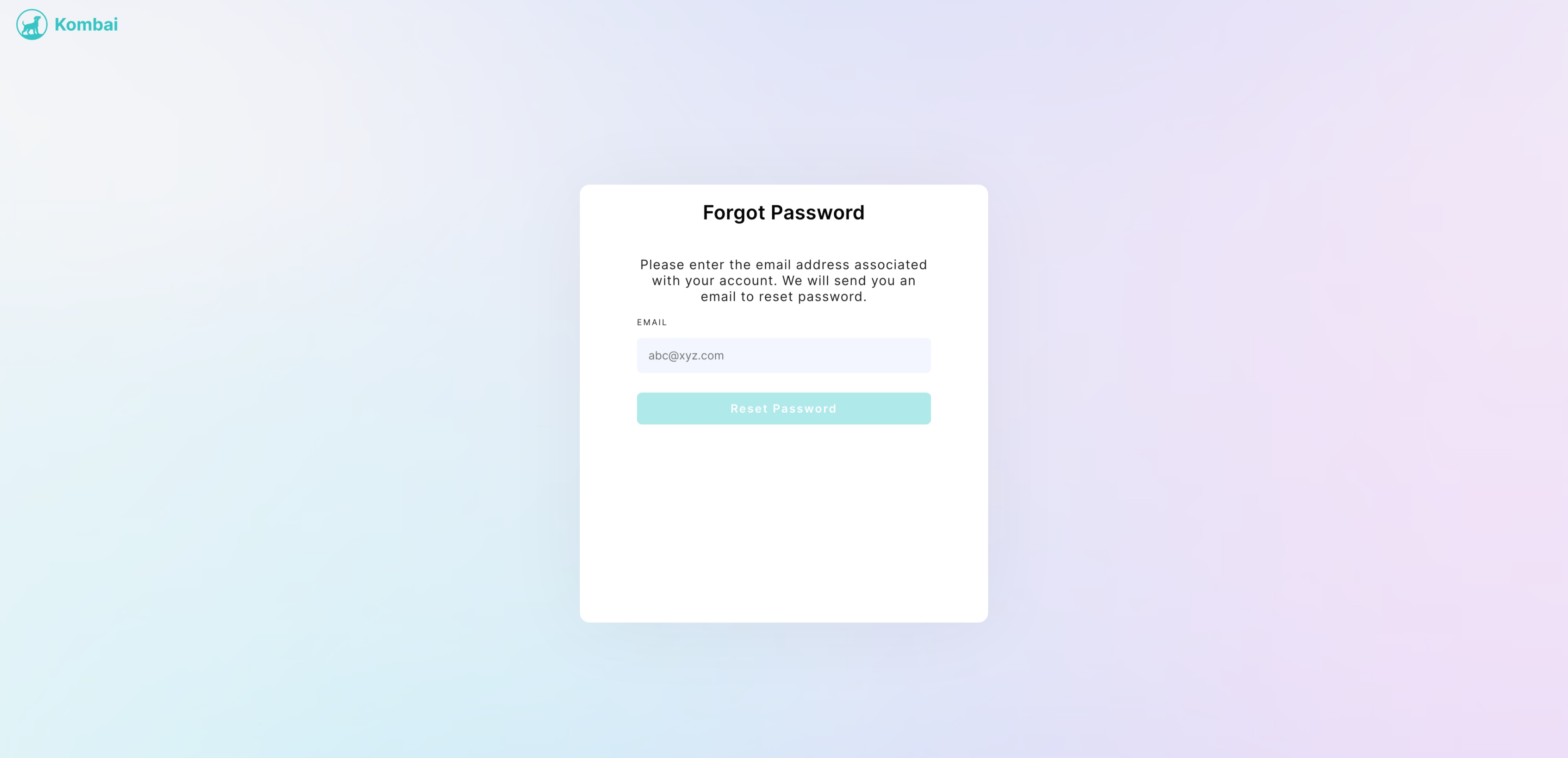 Forgot Password Screen