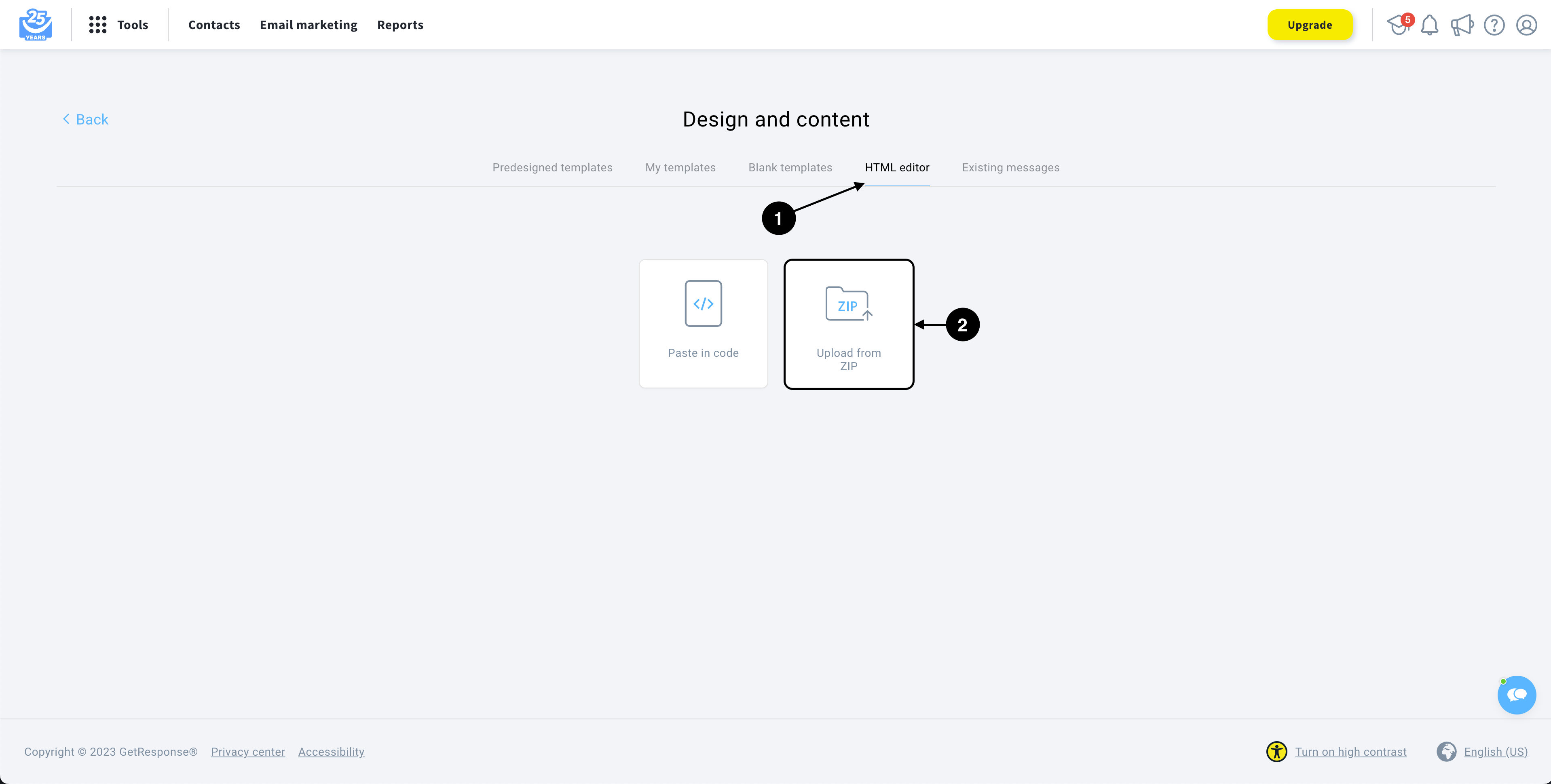 GetResponse screenshot