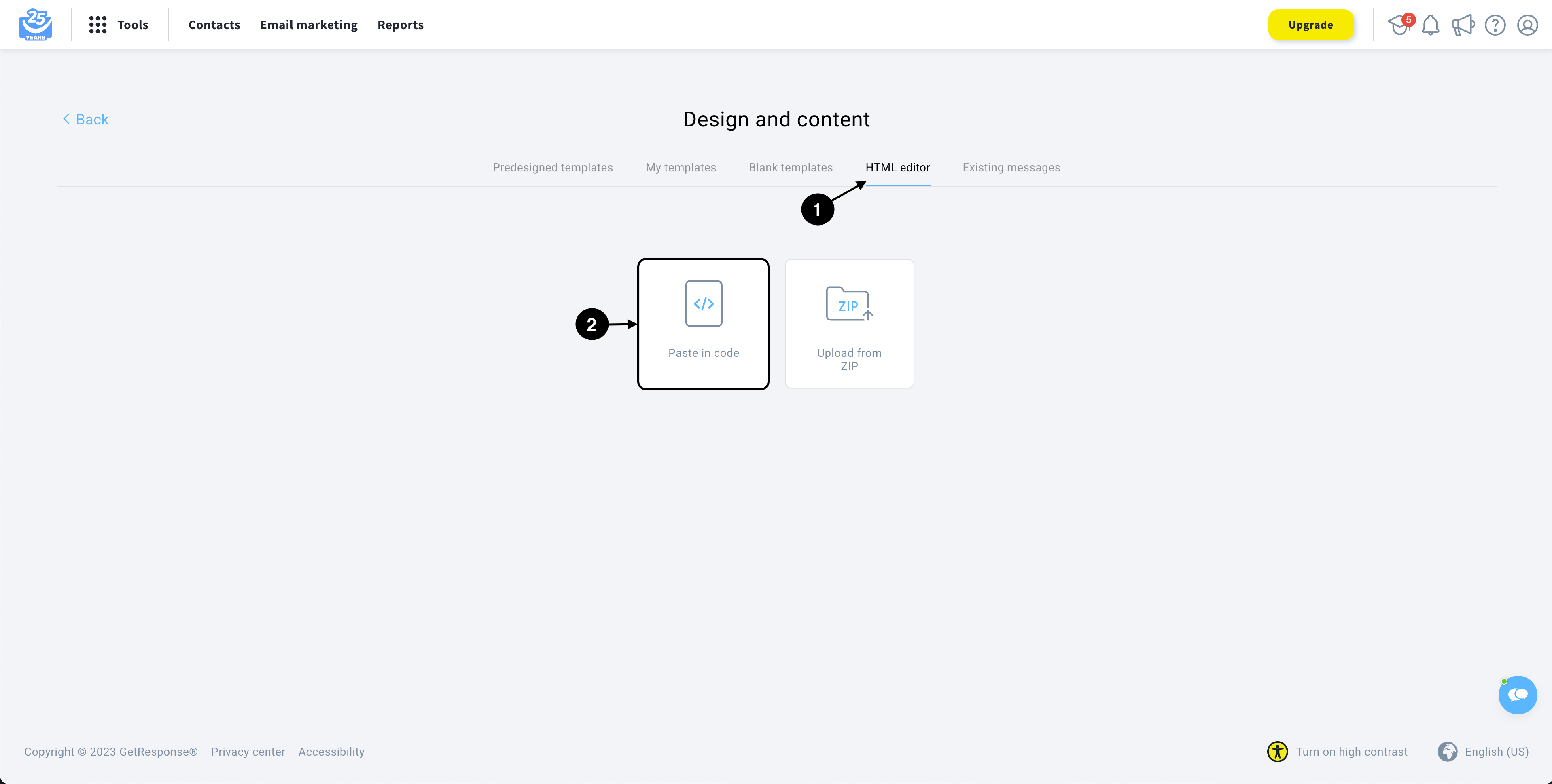 GetResponse screenshot