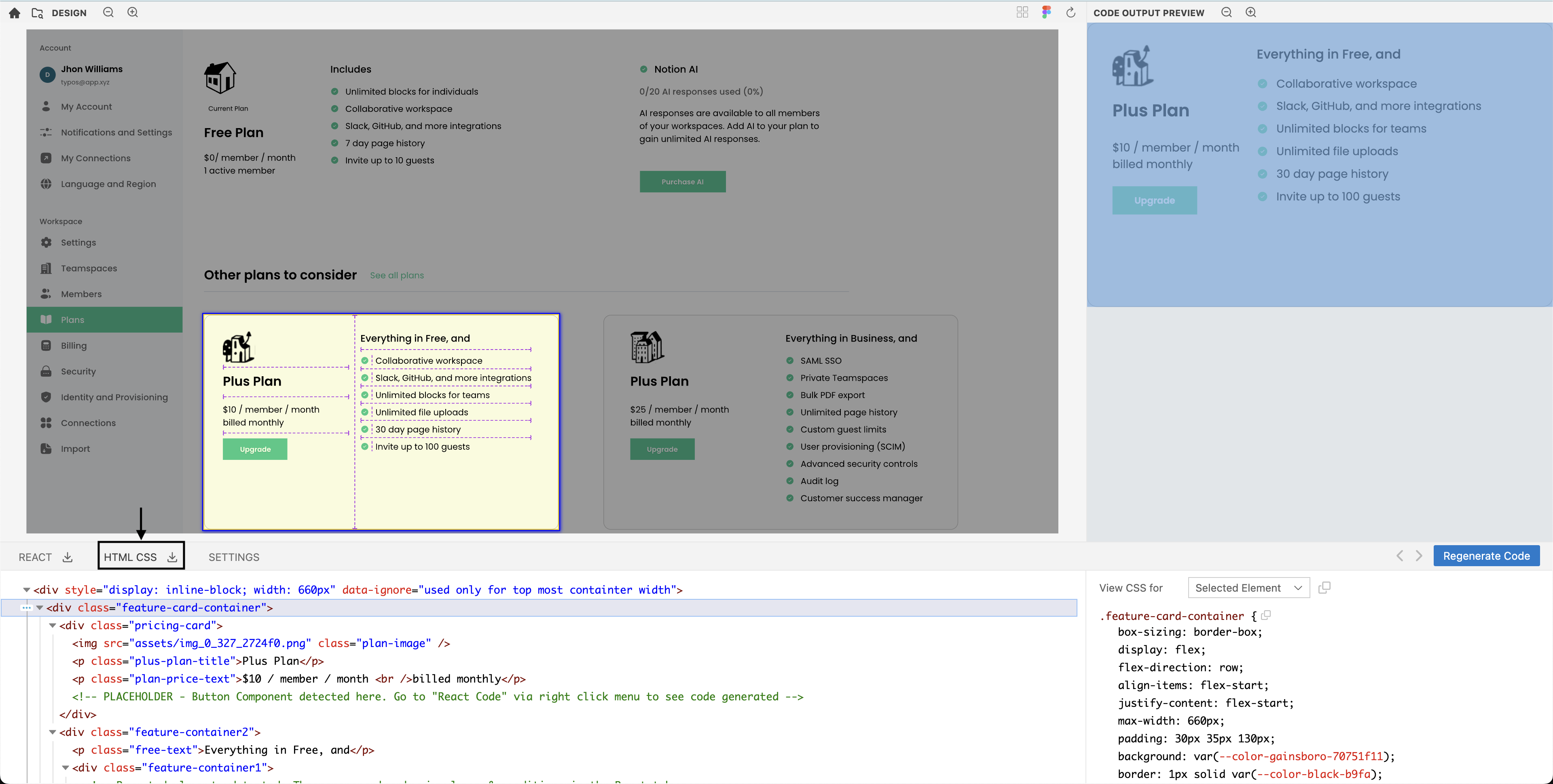 HTML/CSS tab