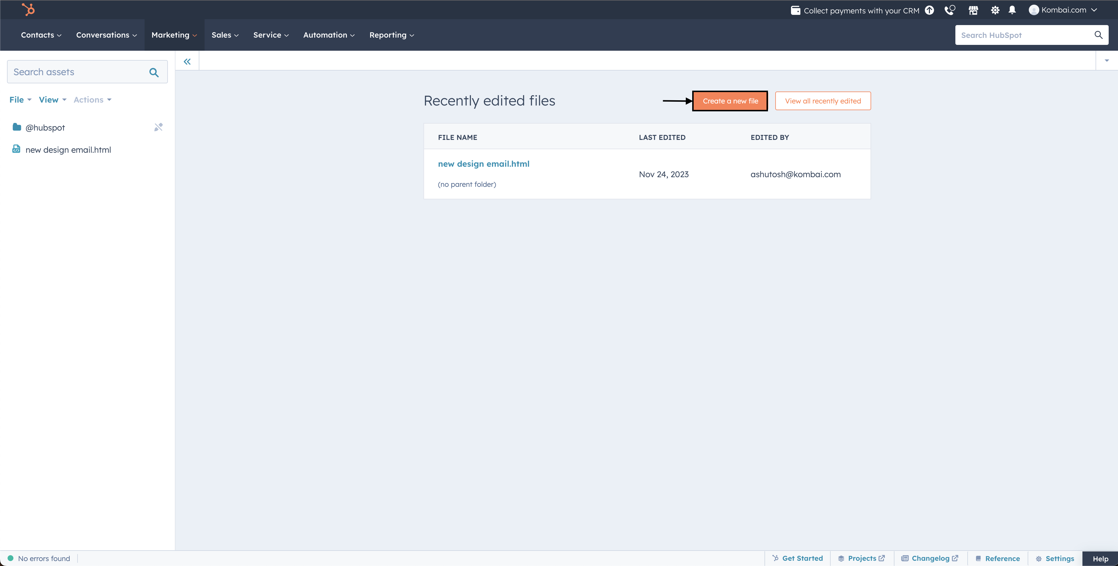 Hubspot screenshot