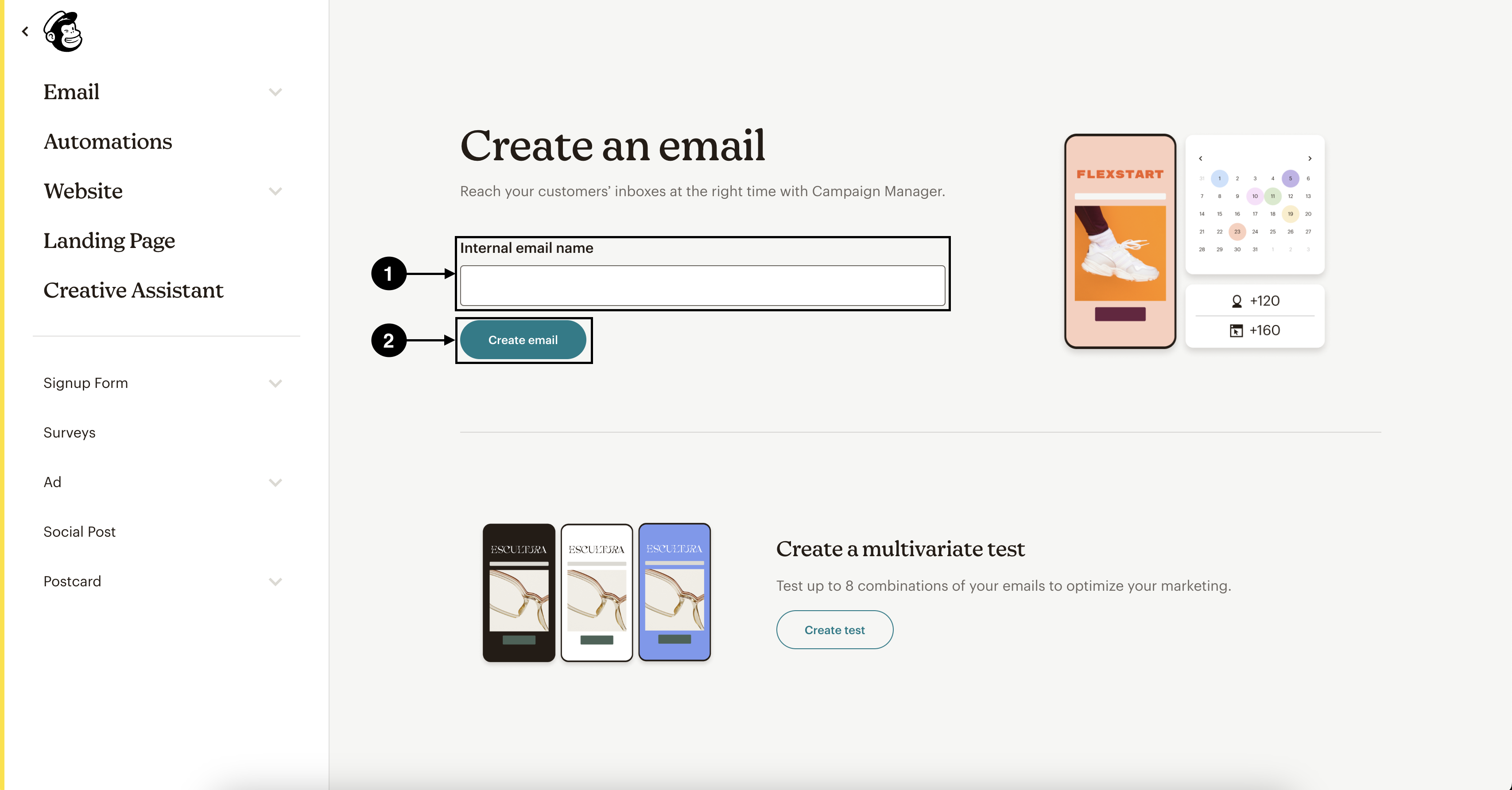Mailchimp screenshot