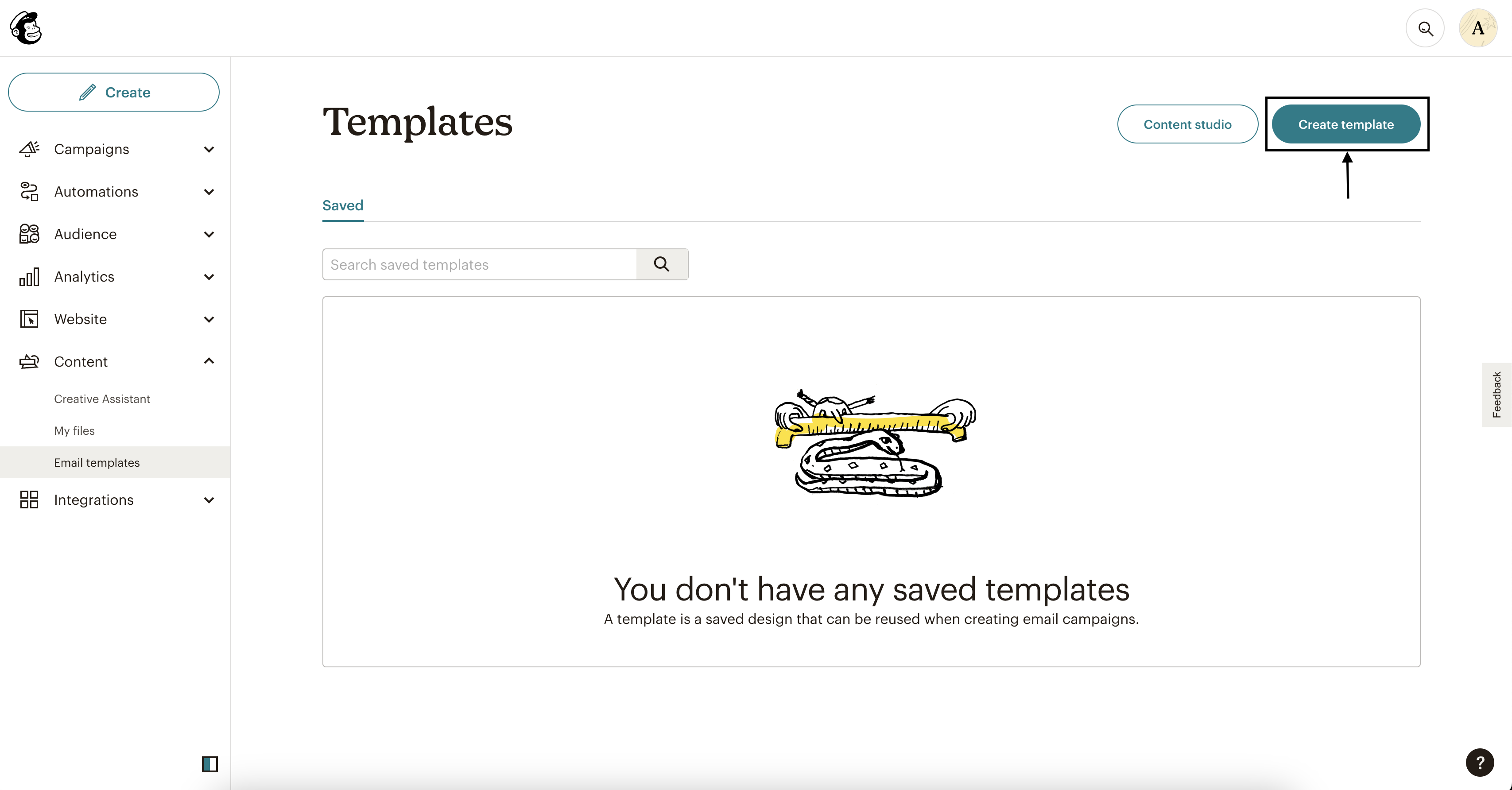 Mailchimp screenshot
