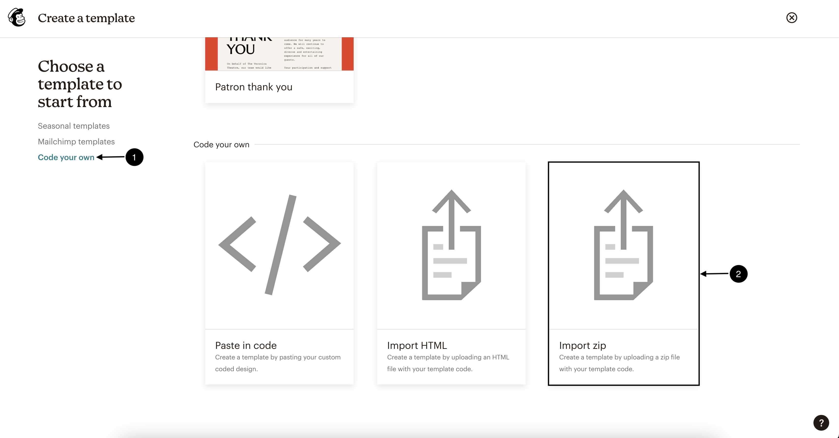 Mailchimp screenshot