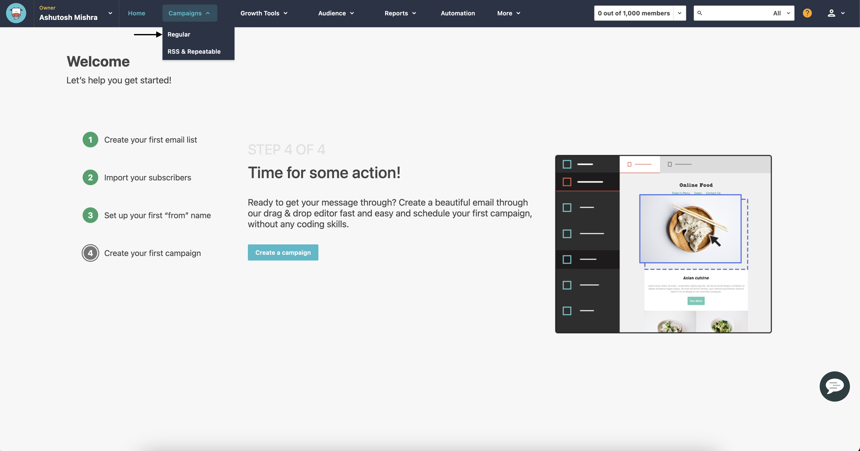 Moosend screenshot
