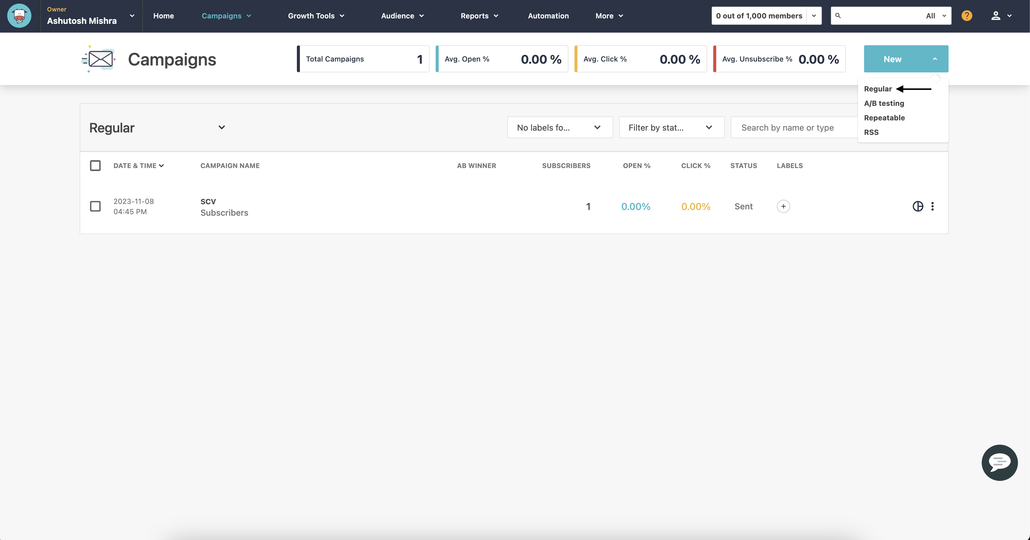 Moosend screenshot