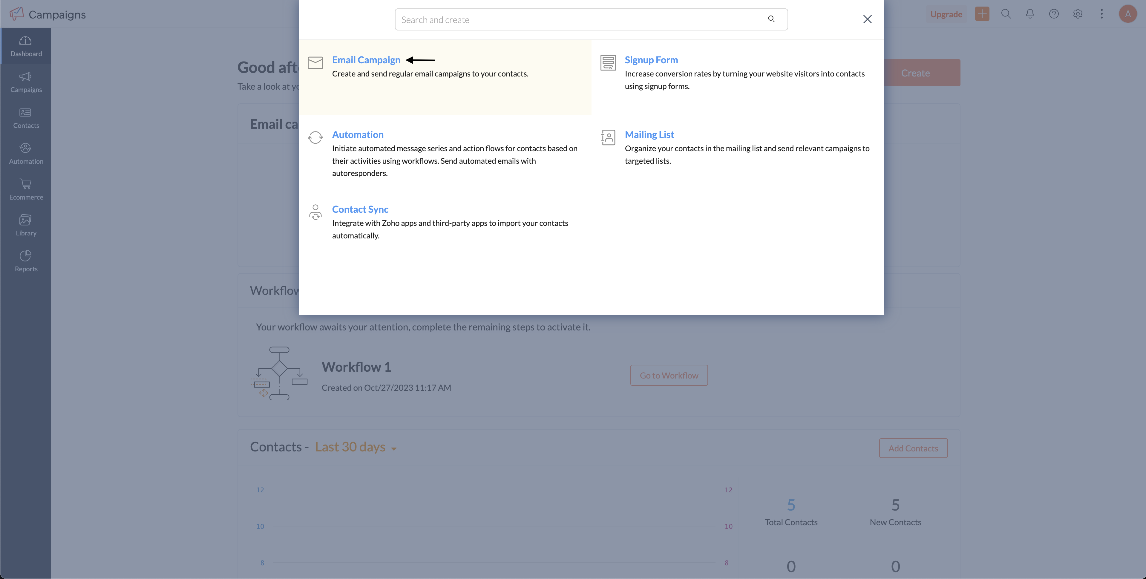 Zoho screenshot