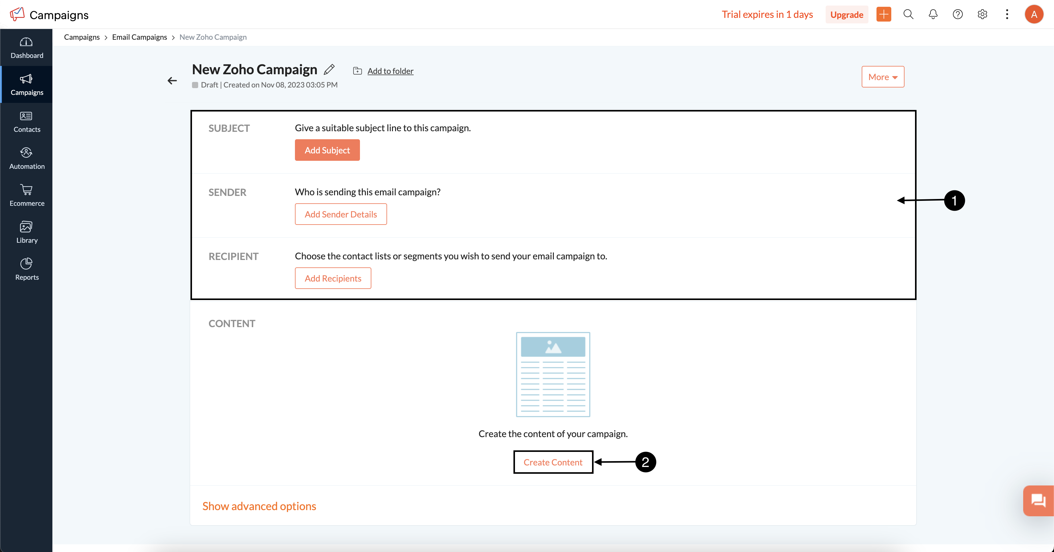 Zoho screenshot