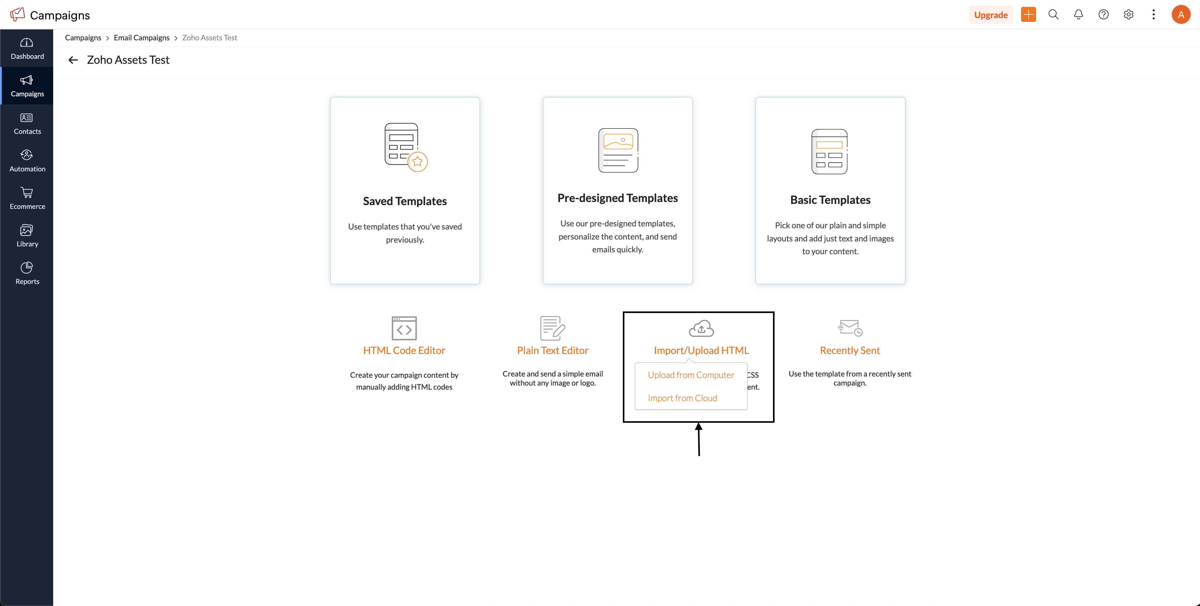 Zoho screenshot