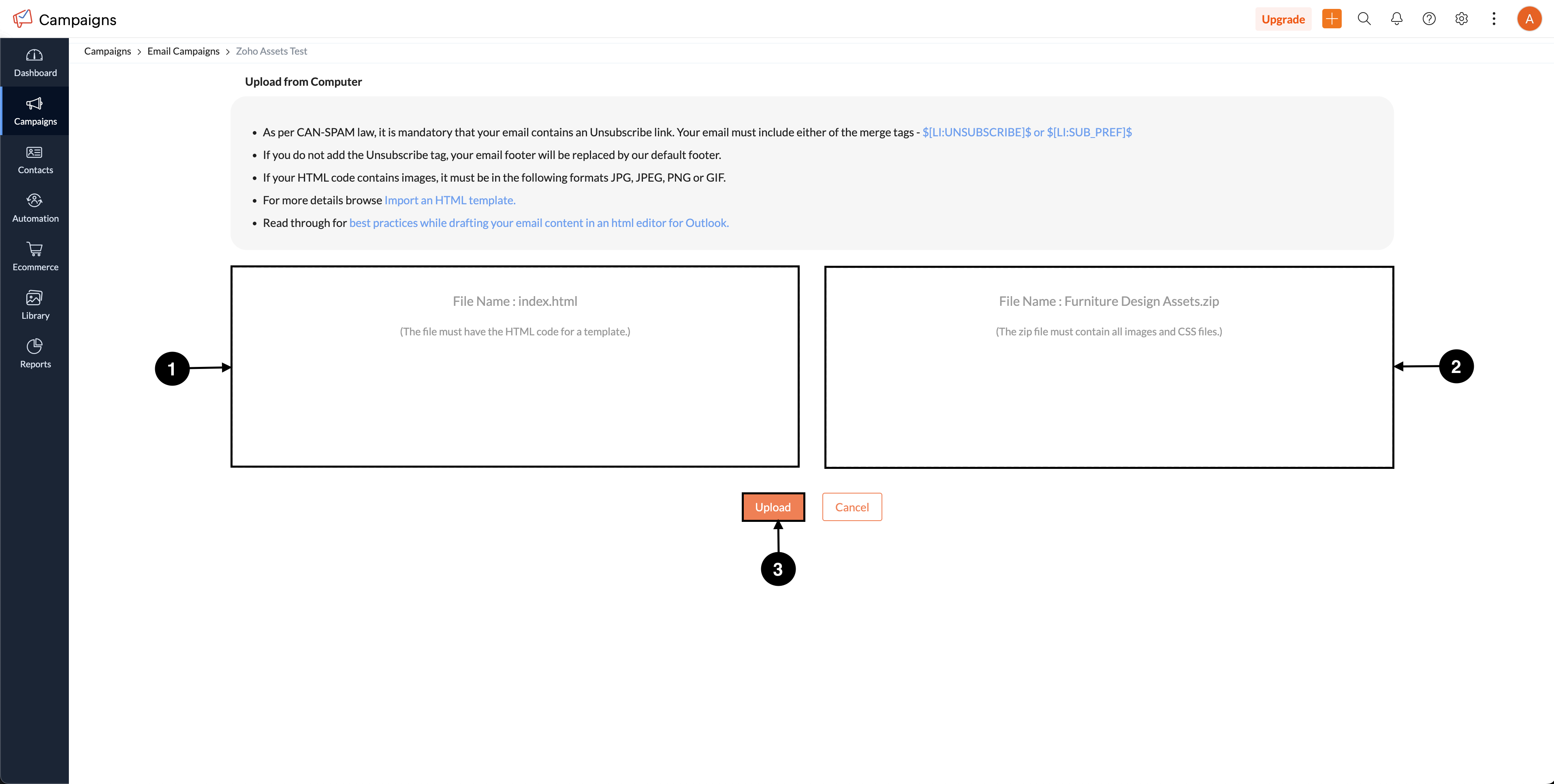 Zoho screenshot