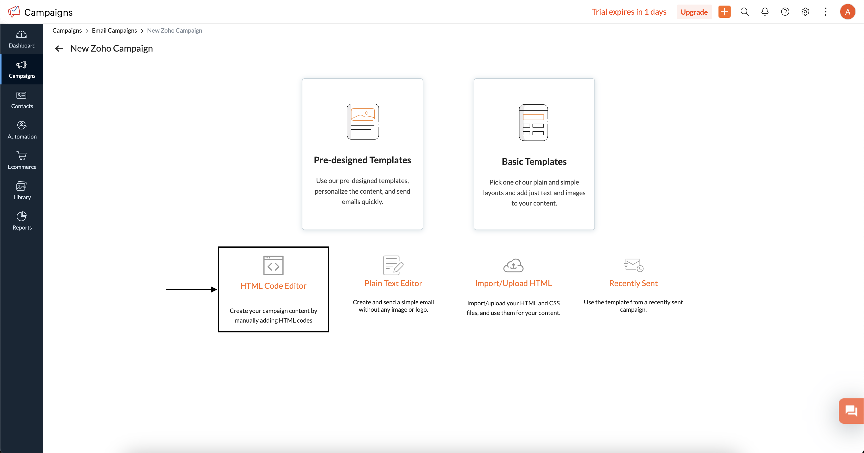 Zoho screenshot