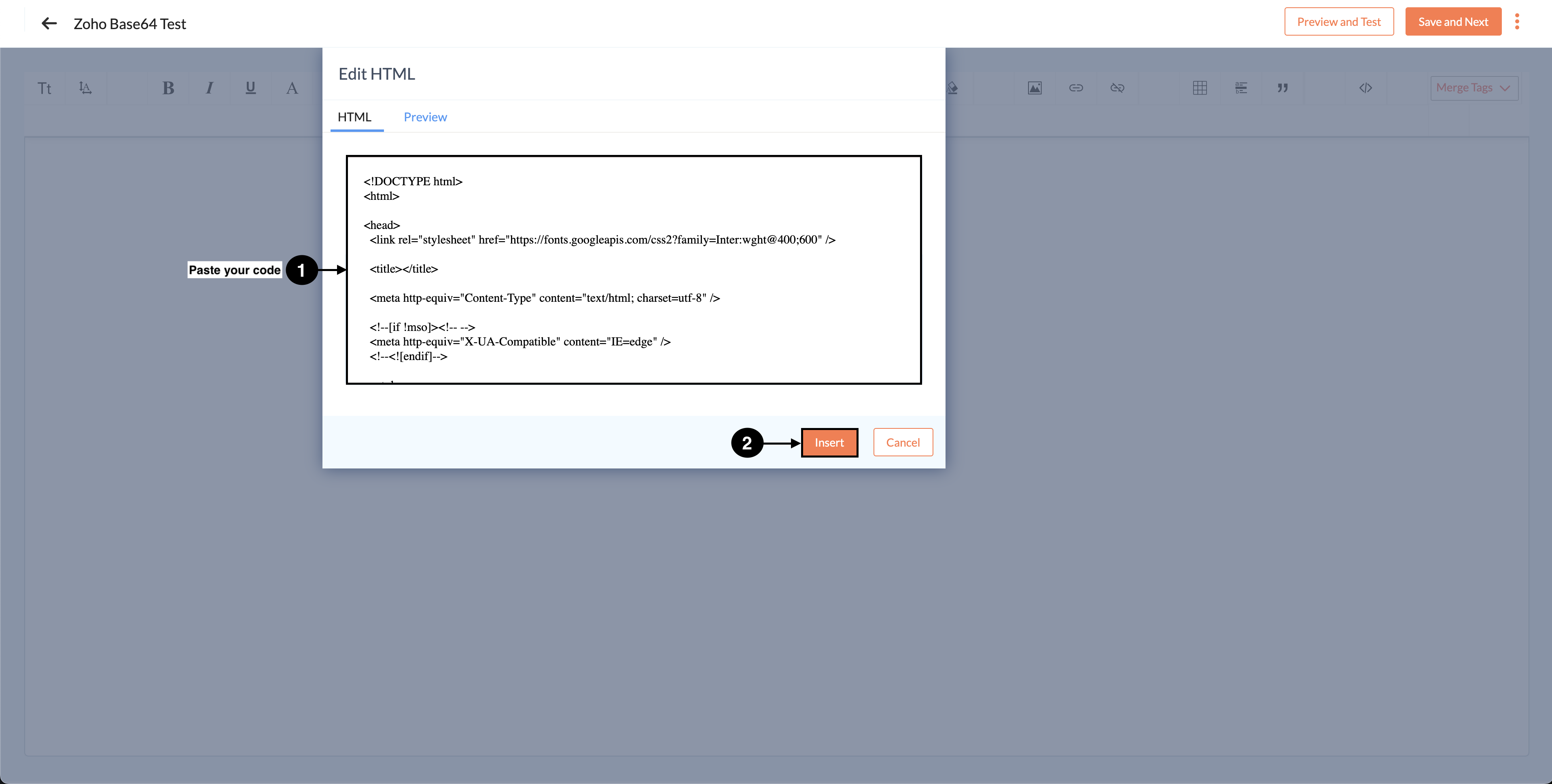 Zoho screenshot
